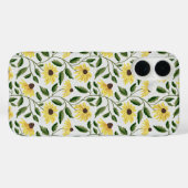 Coques Case-Mate iPhone Tournesol Aquarelle Fleur Sauvage Jaune Vert (Verso (horizontal))