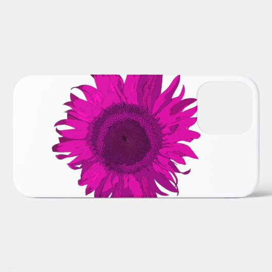 Coques Case-Mate iPhone Tournesol Art rose chaud (Verso (horizontal))