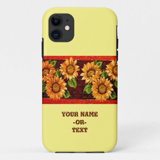 Coques Case-Mate iPhone Tournesol avec texte (Dos)
