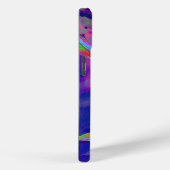 Coques Case-Mate iPhone Tournesol bleu violet abstrait | rétro funky (Verso / Droite)