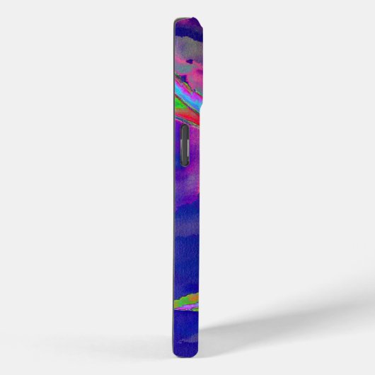 Coques Case-Mate iPhone Tournesol bleu violet abstrait | rétro funky (Verso / Droite)