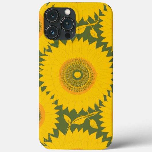 Coques Case-Mate iPhone Tournesol - Design floral jaune (Verso)