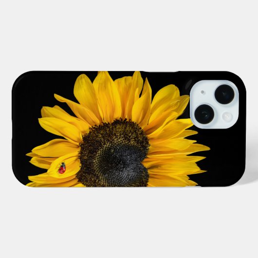 Coques Case-Mate iPhone Tournesol En Forme De Coeur Avec Ladybug (Verso (horizontal))