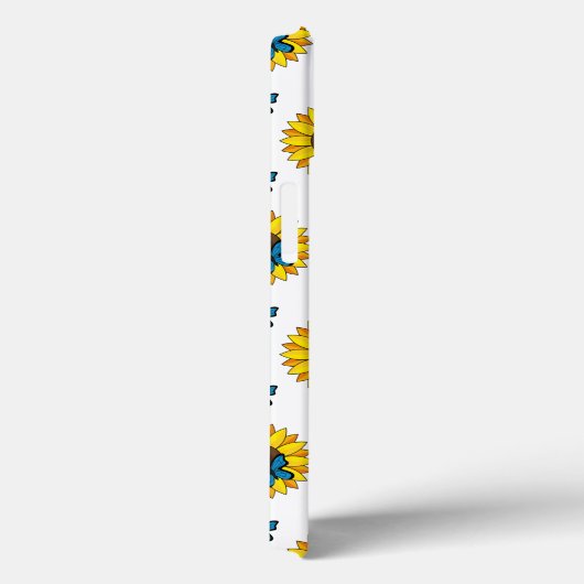 Coques Case-Mate iPhone Tournesol et papillon bleu (Verso / Droite)