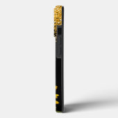 Coques Case-Mate iPhone Tournesol et Parties scintillant avec nom (Verso / Gauche)