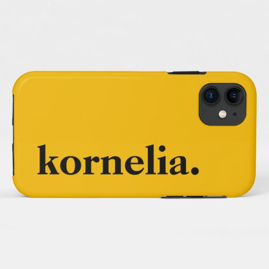 Coques Case-Mate iPhone Tournesol Jaune Couleur Solide Nom élégant (Dos (Horizontal))