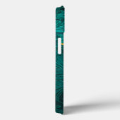 Coques Case-Mate iPhone Tournesol jaune en cuir turquoise (Verso / Droite)