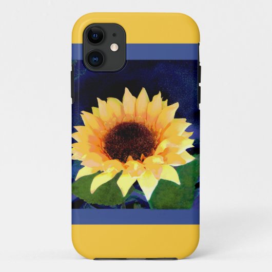 Coques Case-Mate iPhone tournesol jaune et bleu (Dos)