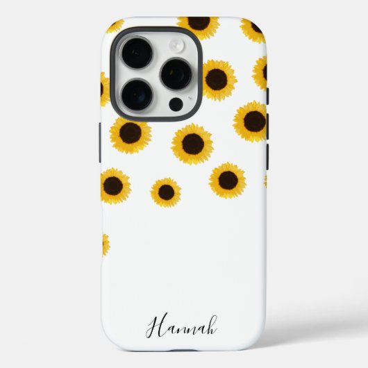 Coques Case-Mate iPhone Tournesol moderne personnalisé (Verso)