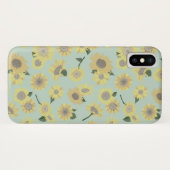 Coques Case-Mate iPhone Tournesol peint Turquoise jaune orangé (Dos (Horizontal))