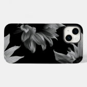 Coques Case-Mate iPhone Tournesol - Photographie d'art noir et blanc (Verso (horizontal))