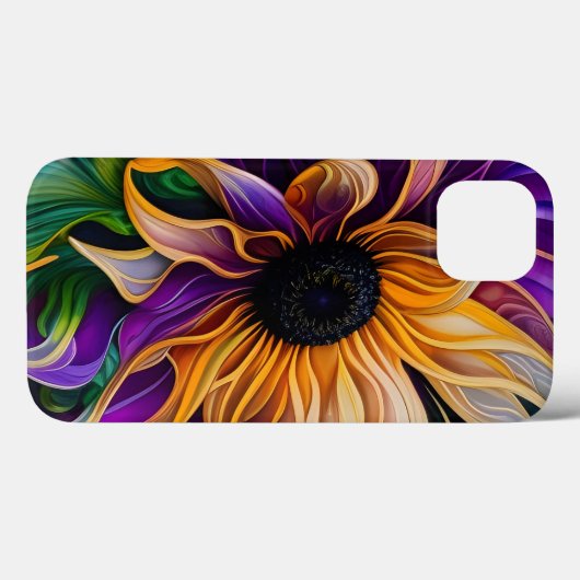 Coques Case-Mate iPhone Tournesol pourpre et or (Verso (horizontal))
