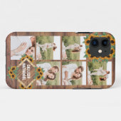 Coques Case-Mate iPhone Tournesol romantique or Couple blanc photo Collage (Dos (Horizontal))