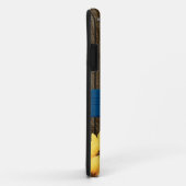 COQUES Case-Mate iPhone TOURNESOL RUSTIQUE BLEU DÉCORÉ D'UN MONOGRAMME (Dos/Droite)