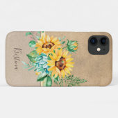 Coques Case-Mate iPhone Tournesol rustique de nom (Dos (Horizontal))