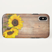 Coques Case-Mate iPhone Tournesol rustique en bois d'été (Dos (Horizontal))