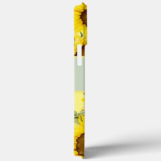 Coques Case-Mate iPhone Tournesol Rustique Jaune Aquarelle Brown Personnal (Verso / Droite)
