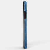 Coques Case-Mate iPhone Tournesol sur Mur en Bois Bleu (Dos/Droite)