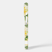 Coques Case-Mate iPhone Tournesols à l'aquarelle Monogrammés (Verso / Gauche)