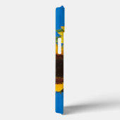 Coques Case-Mate iPhone Tournesols contre clôture bleue (Verso / Droite)