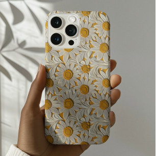 Coque Pour iPhone 14 Tournesols en cuir gravé