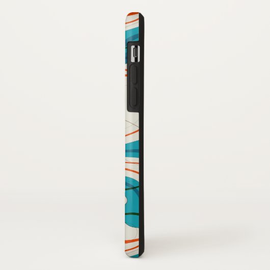 Coques Case-Mate iPhone Tourquoise et perruques rouges (Dos/Gauche)