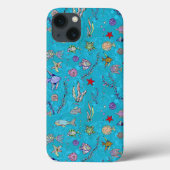 Coques Case-Mate iPhone Tourquoise Fish Pattern (Verso)