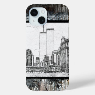 Coque Pour iPhone 15 Tours jumelles