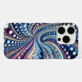 Coques Case-Mate iPhone Tous Les Points Bleus Et Violets (Verso (horizontal))