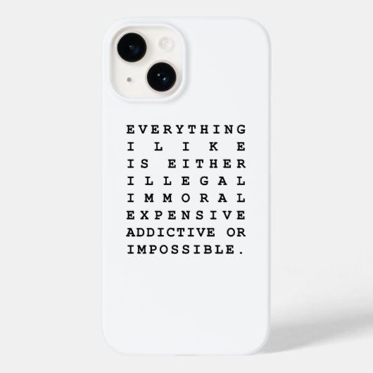 Coques Case-Mate iPhone Tout ce que j'aime (Verso)