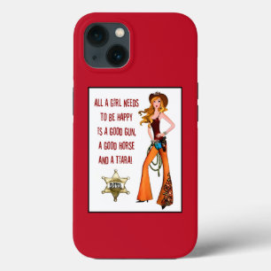 Case-Mate iPhone Case "Tout ce qu'une fille a besoin d'être heureuse est