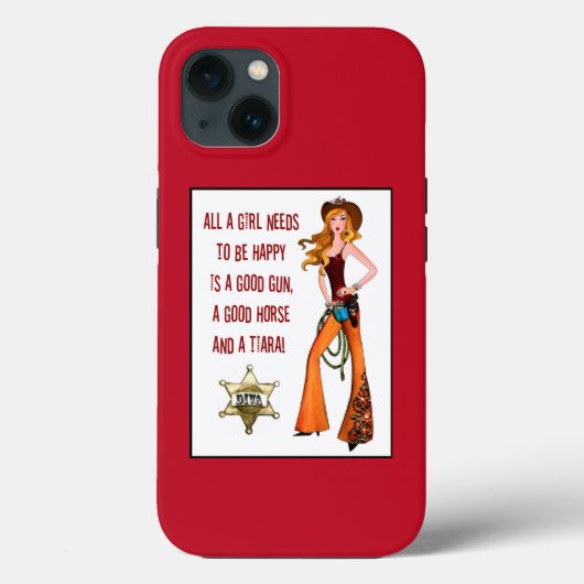 Coques Case-Mate iPhone "Tout ce qu'une fille a besoin d'être heureuse est (Verso)