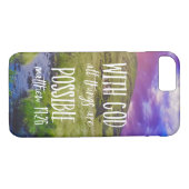 Coques Case-Mate iPhone Tout est possible Bible Verse Écriture (Dos (Horizontal))