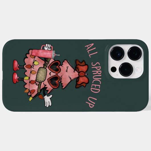 Coques Case-Mate iPhone Tout est poussé - Drôle arbre de Noël Bougie (Verso (horizontal))