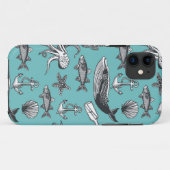 Coques Case-Mate iPhone Tout Le Motif De Mer (Dos (Horizontal))