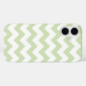 Coques Case-Mate iPhone Tout sur Chevron Imprimer blanc et vert pâle (Verso (horizontal))