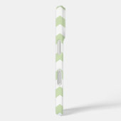 Coques Case-Mate iPhone Tout sur Chevron Imprimer blanc et vert pâle (Verso / Droite)