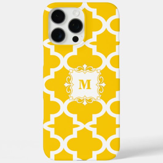 Coques Case-Mate iPhone Toute couleur Carreaux marocains Monogramme person (Verso)