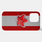 Coques Case-Mate iPhone Toute la feuille d'érable rouge canadienne sur l'i (Verso (horizontal))