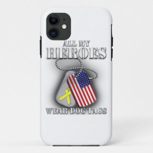 Coques Pour iPhone Toutes mes étiquettes de chien d'usage de héros