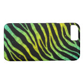 Coques Case-Mate iPhone Tracées Space-Time arrachées - Cyan/Jaune (Dos (Horizontal))