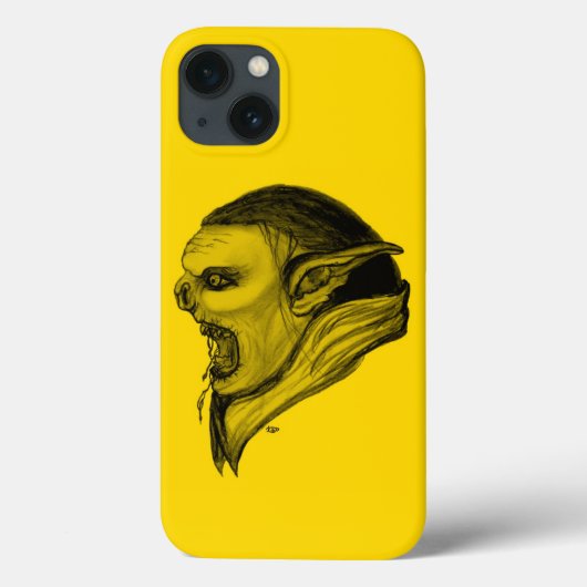 Coques Case-Mate iPhone Tracer la conception jaune noir (Verso)