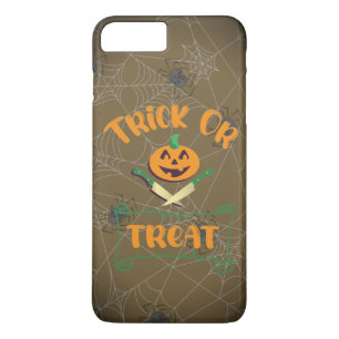 Case-Mate iPhone Case Tracer ou traiter les os croisés Halloween visage