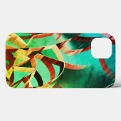 Coques Case-Mate iPhone Traces Brown sur arrière - plan vert ou aquamarin (Verso (horizontal))