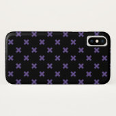 Coques Case-Mate iPhone Traces croisées ultra violettes sur noir (Dos (Horizontal))