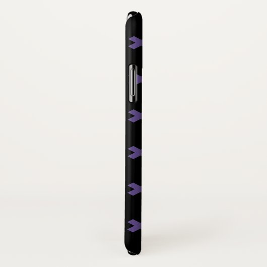 Coques Case-Mate iPhone Traces croisées ultra violettes sur noir (Dos/Droite)
