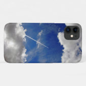 Coques Case-Mate iPhone Traces d'avion à réaction entre nuages (Dos (Horizontal))
