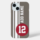 Coques Case-Mate iPhone Traces de course automatique avec numéro et nom (Verso)