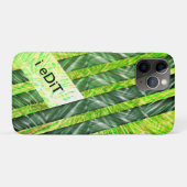 Coques Case-Mate iPhone Traces similaires aux feuilles en bambou, vert vie (Dos (Horizontal))