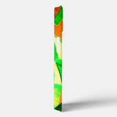 Coques Case-Mate iPhone Traces vertes sur l'image rouge avec bruine (Verso / Droite)